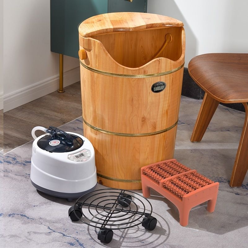 Special Bucket For Foot Soaking Fumigation Foot Soaking Bucket Wooden Bucket Footbath Cedar Wood High And Deep Steaming Foot Bucket Steam Foot Bath