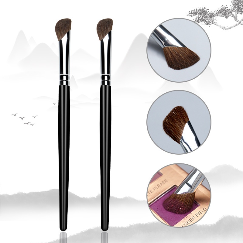 Sickle Nose Shadow Pony Hair Single Animal Hair Makeup Brush Bevel Contour Eye Smudge Makeup Tool