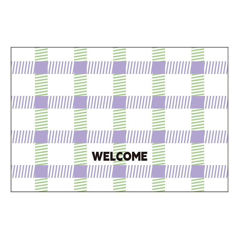 Geometric Plaid Korean Style Entrance Floor Mat Wire Ring Non-slip Foot Mat Entrance Mat Entrance Door Can Be Cut Foot Mat