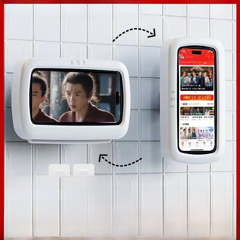 Bathroom Waterproof Mobile Phone Box360°Rotatable Waterproof Mobile Phone Holder Bathroom Bath Chasing Drama Artifact