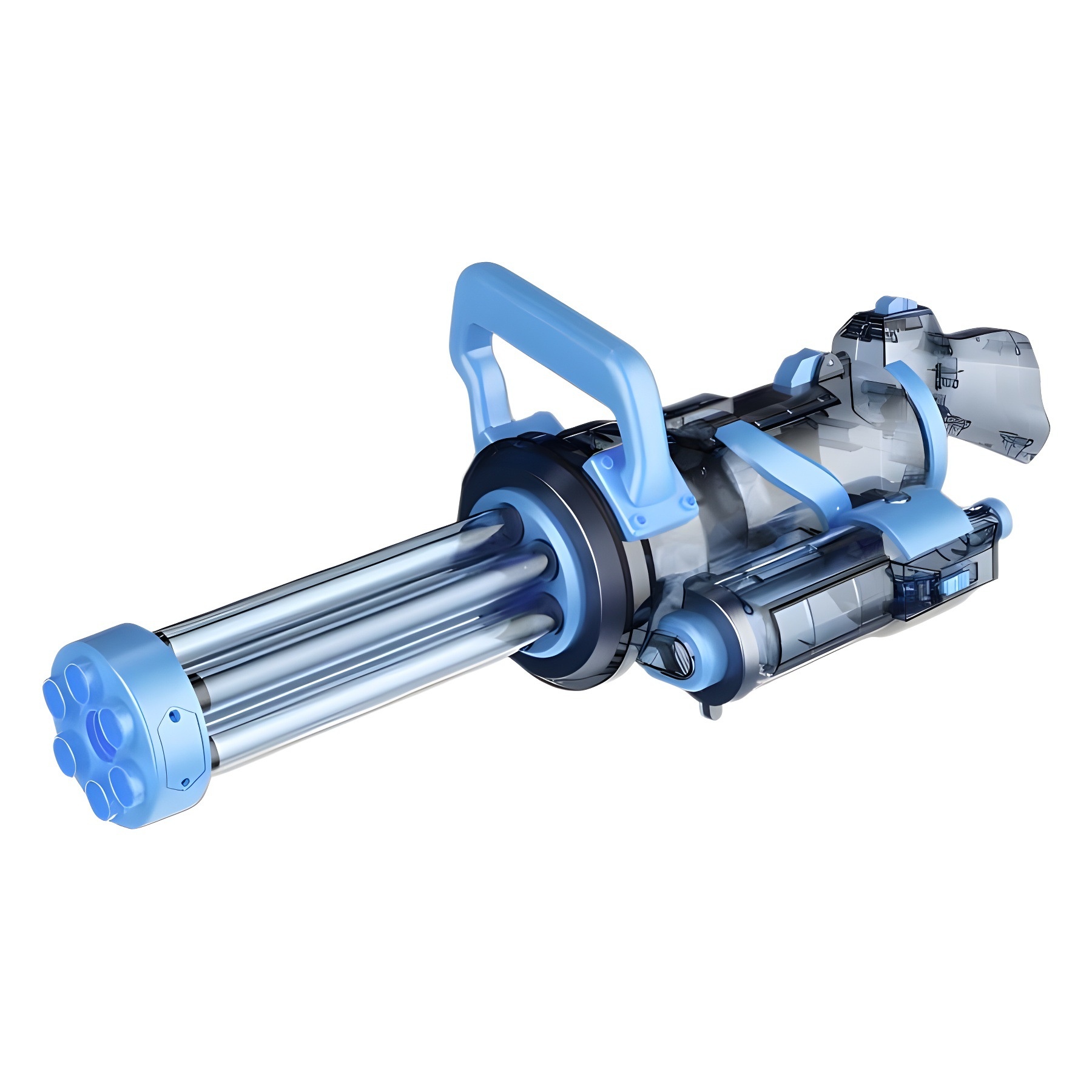 Ice Explosion Electric Water Gun Gatling Rotating Continuous Automatic High Pressure Powerful Large Capacity Backpack Children's Water Play Toy