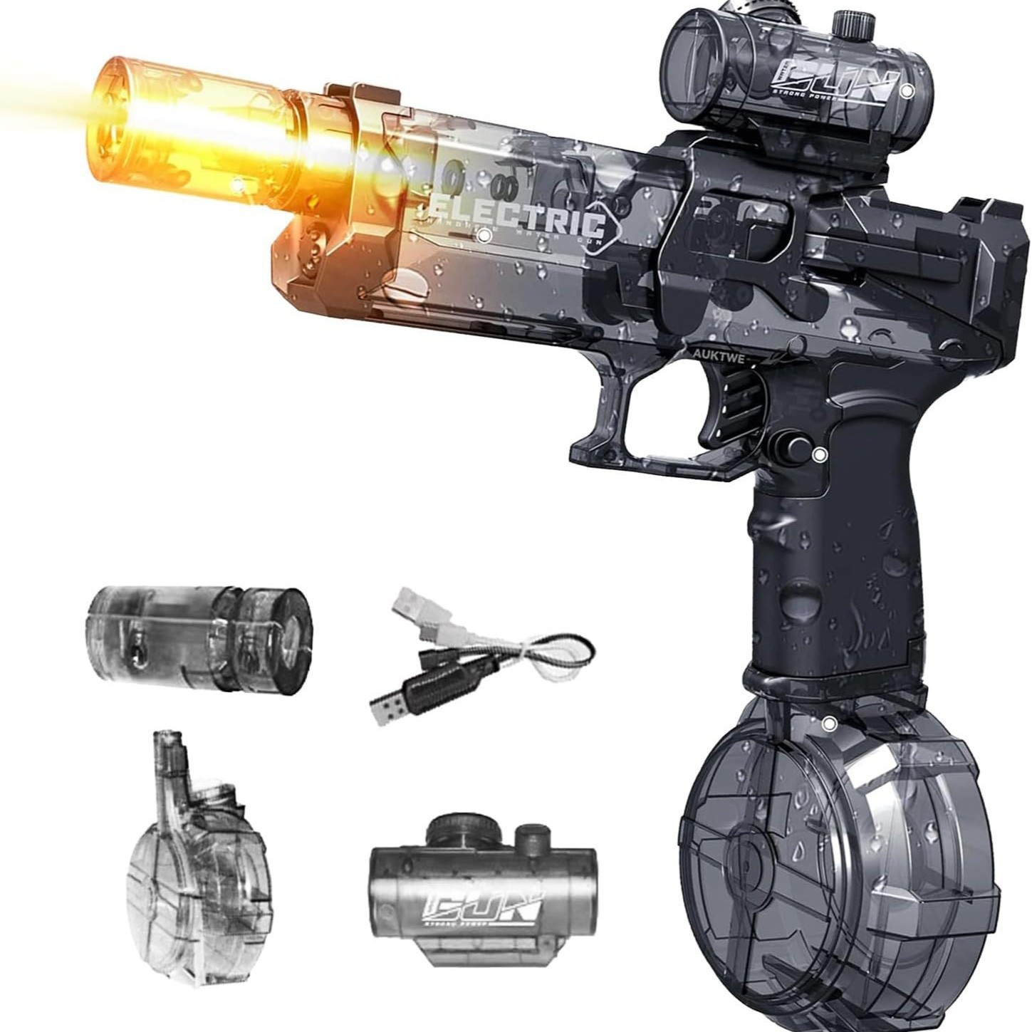 Spark Ice Mouse Electric Burst Water Gun Children's Toy Boy Large Capacity Fire Mouse Play Water Powerful Spray Gun