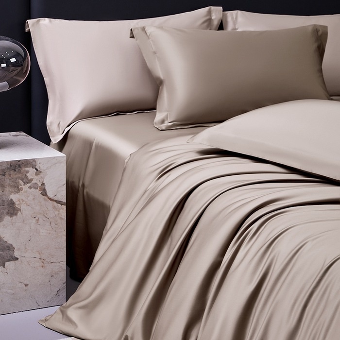 Light Luxury Class A140 Long-staple Cotton Quilt Cover Solid Color Bed Sheet Bed Hat Pure Cotton Pillowcase1.5m Bed Sheet Four-piece Set