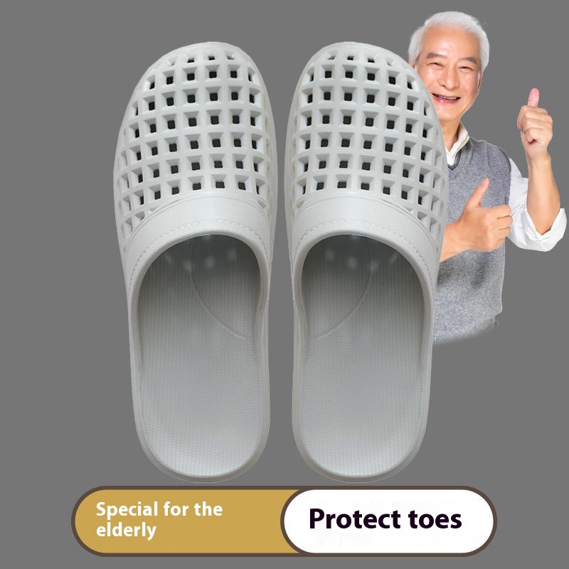 Elderly Non-slip Men's Eva Slippers Hole Shoes Home Indoor Home Bathroom Bathing Sandals