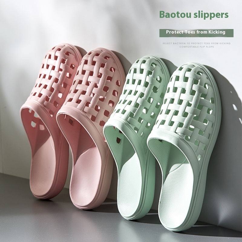 Hole Shoes Bathroom Sandals Women Summer Indoor Home Household Baotou Eva Elderly Non-slip Slippers Men