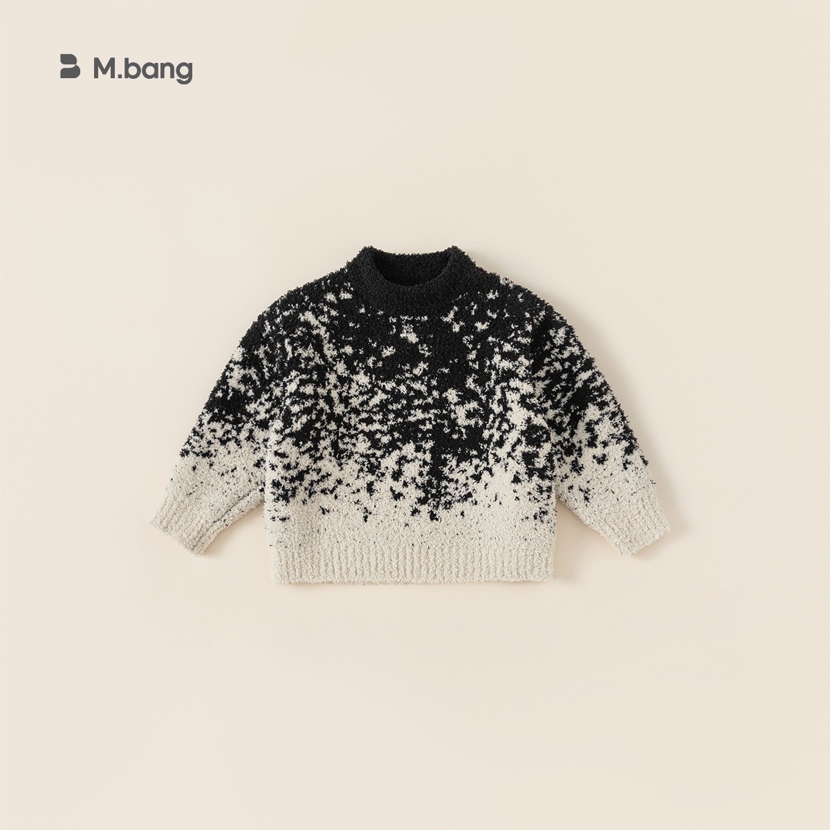 Beibeicheng Children's Clothing Children's Sweater Winter Boy Round Neck Knitted Sweater Long Sleeve Pullover Half Edge Velvet DY83164