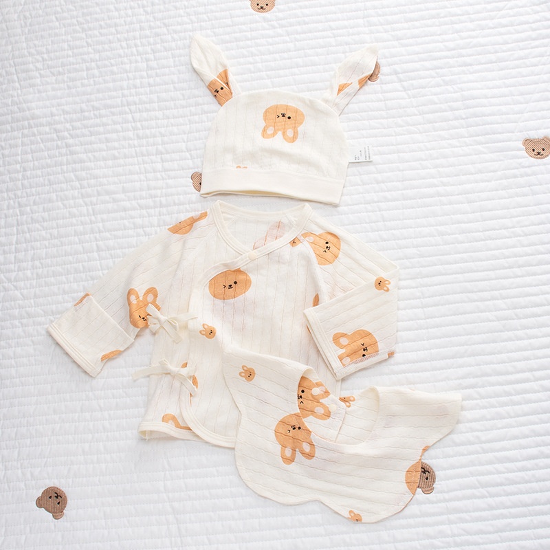 Summer Baby Pure Cotton Clothes Baby Cotton Belly Protection Half Back Clothesborn Monk Clothes Home Clothes