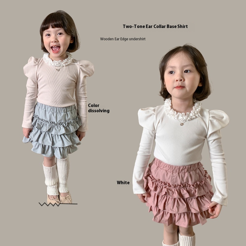 Weimu Children's Clothing Girls'Bottoming Shirt Spring Children's Korean Style Stylish T-shirt Tops Baby Girl Clothes