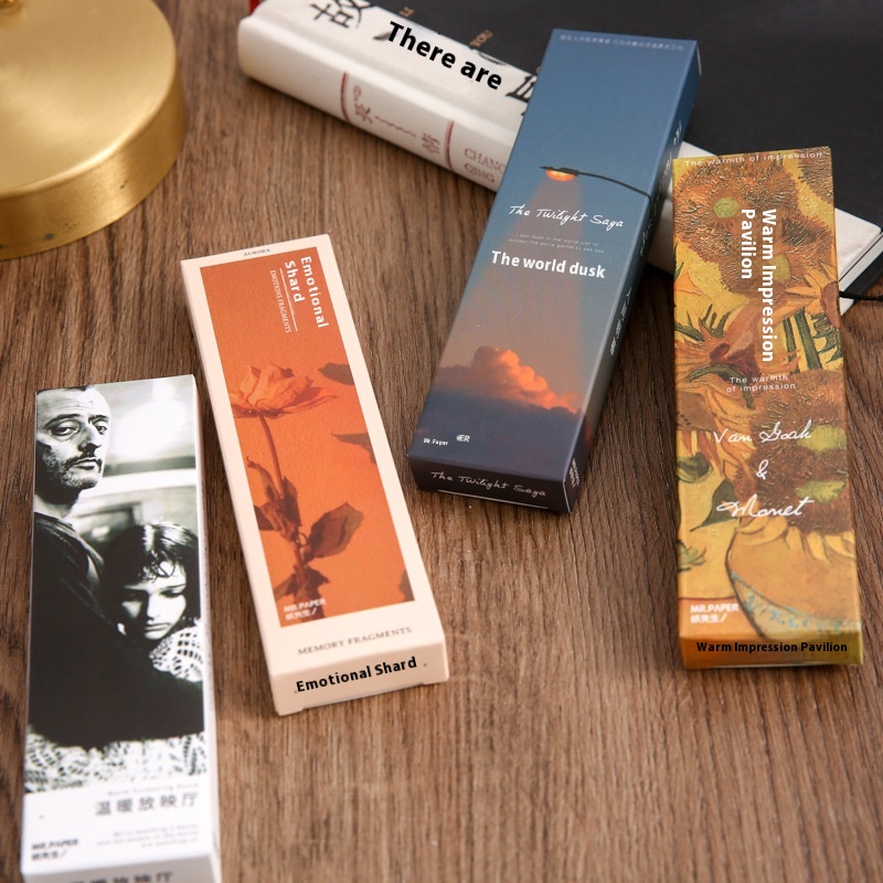 Mr.Paper Bookmark Warm Series Style Notebook DIYDecoration Material Gift Blessing Message Card4 Types