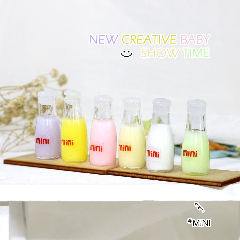 1:12 Miniature Food And Play Supermarket Scene Model Ornaments Ob11 Doll House Accessories Mini High Value Milk I313