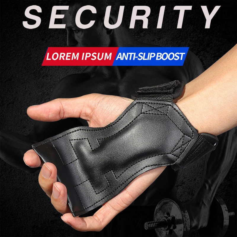 PVCLeather Palm Guard Fitness Palm Guard Equipment Non-slip Wear-resistant Wrist Guard Hard Pull Grip Belt Power Belt