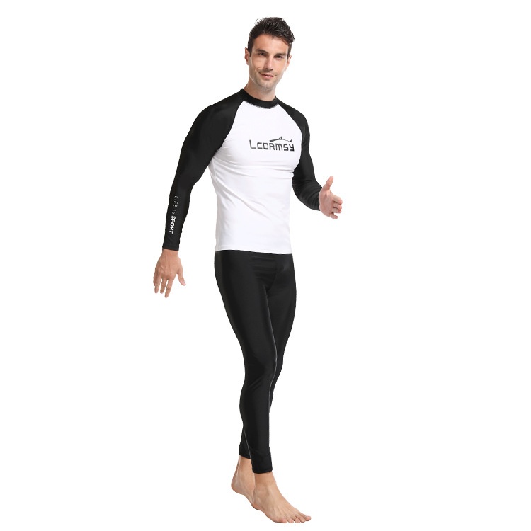 LCDRMSY Diving Suit Men's Large Size Long Sleeve Quick-Dry Surfing Scuba Suit Sun Protection Suit