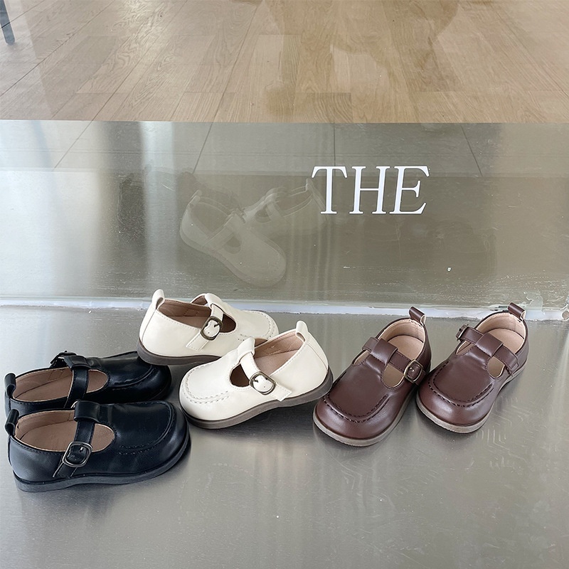 TOPSTARSpring Soft-soled Children's Leather Shoes Retro French Casual Children's Leather Shoes1503