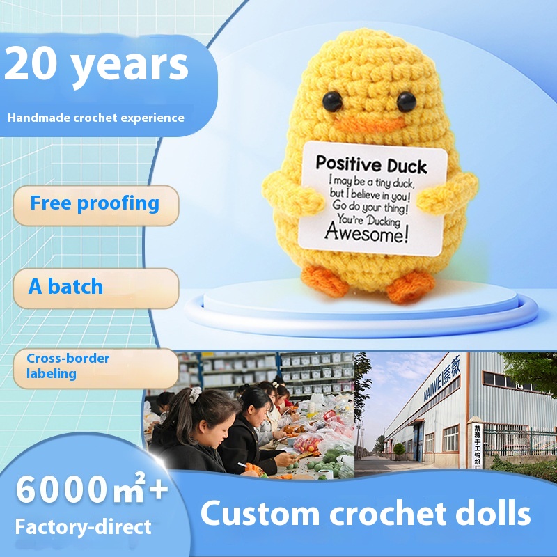 Hot-selling Wool Doll Hand-crocheted Wool Doll Hand-knitted Finished Knit Doll