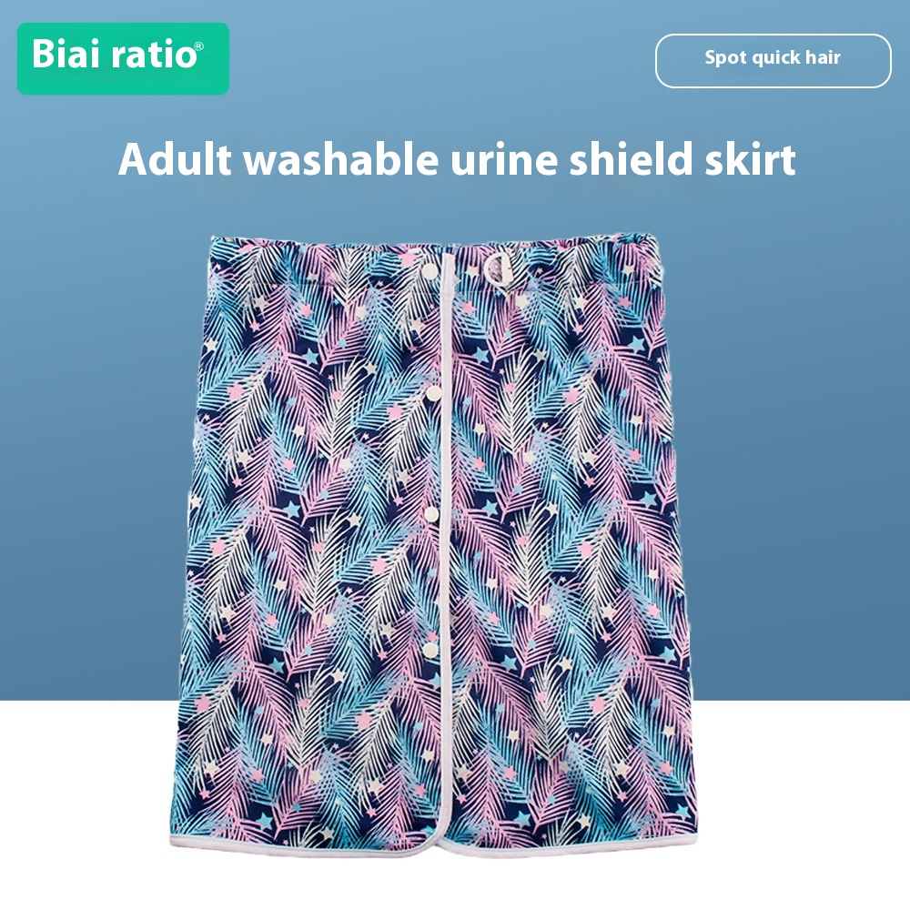 Leak-proof Diaper Skirt For Bedridden Elderly People With Easy-to-adjust Buttons,Portable Adult Care Diaper Pad,Washable Diaper Pad