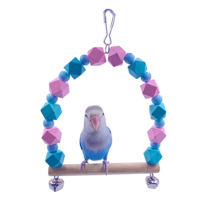 Bird Toys Swing Bird Supplies Equipment Rings No Fading Standing Stick Standing Pole Standing Stand Parrot Chewing Toys