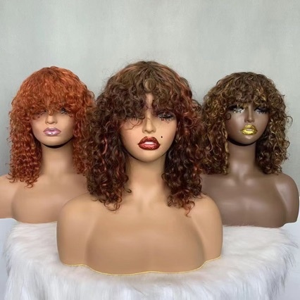 Water Wave Bang Wig 100% Human Hair