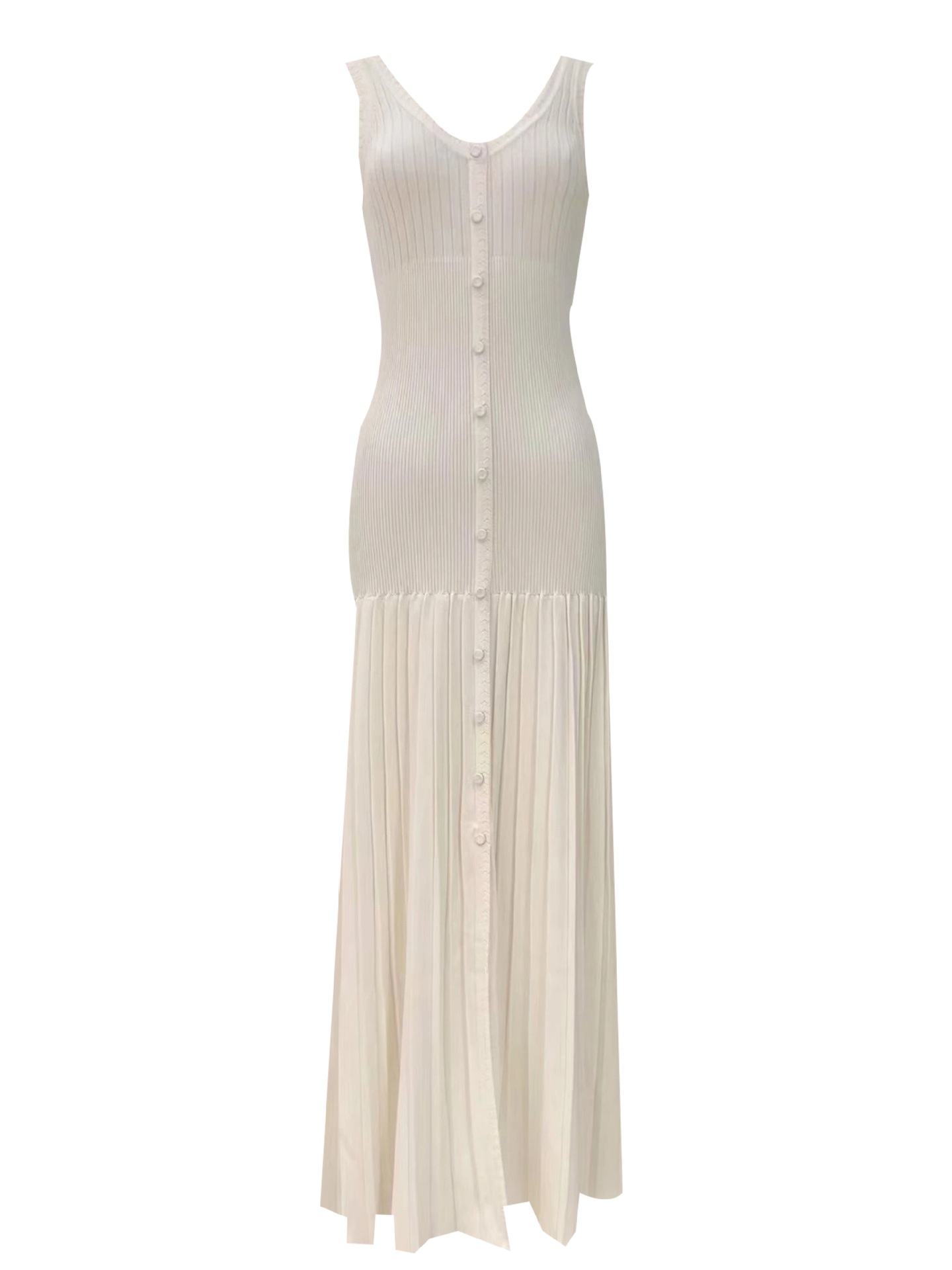 French-style Elegant Fitted Long Suspender Knit Dress + Knit Cardigan