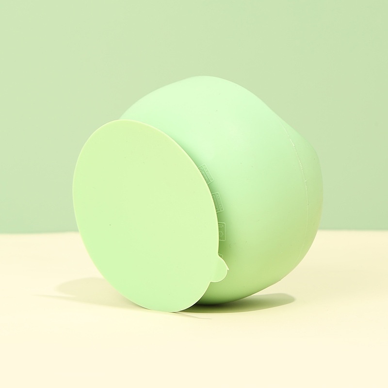 Baby Food Bowl Non-slip And Anti-fall Children's Tableware Set Wooden Handle Spoon Suction Bowl Silicone Bowl