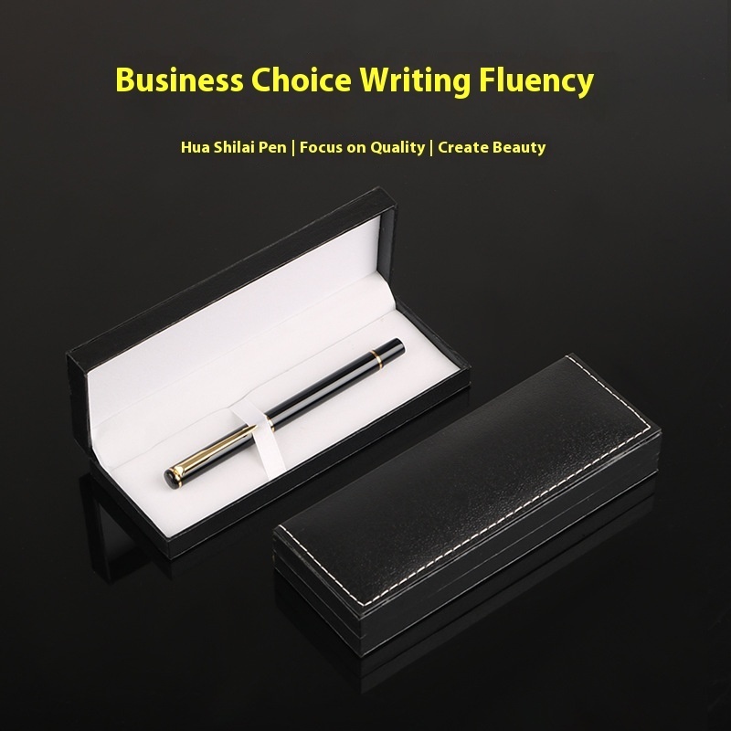 SMetal Signature Pen Ballpoint Pen Set Business Advertising Gift Fountain Pen Printed One Piece Dropshipping