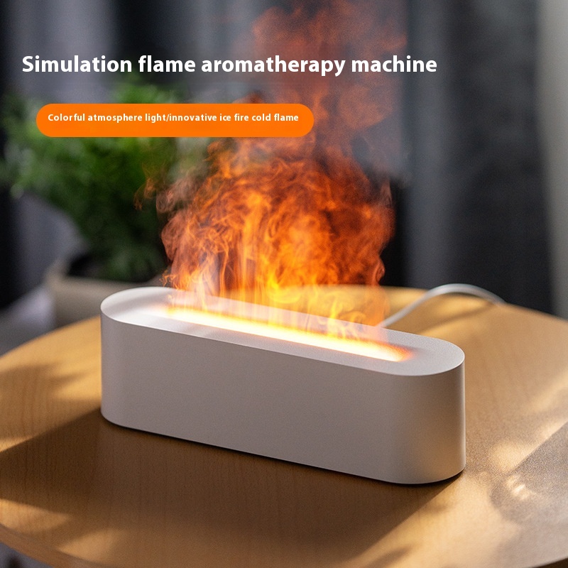 Product Simulation Flame Humidifier Aromatherapy Machine USBColorful Atmosphere Light Large Fog Volume Home Office Fragrance Expansion Hydration