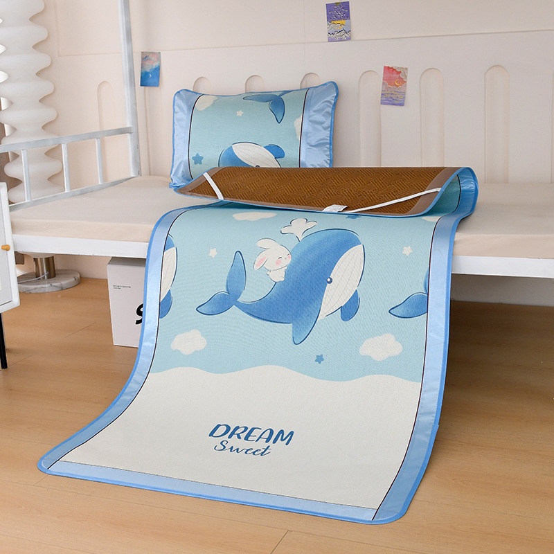 Cartoon Printed Ice Silk Mat Summer Foldable Double-sided Rattan Mat0.9m
