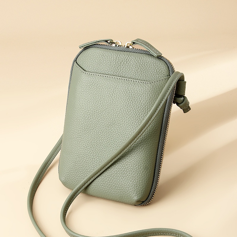 Foreign Trade Bag Women's Niche Design Shoulder Bagy Simple Genuine Leather Mobile Phone Bag Women's Crossbody Bag Mini