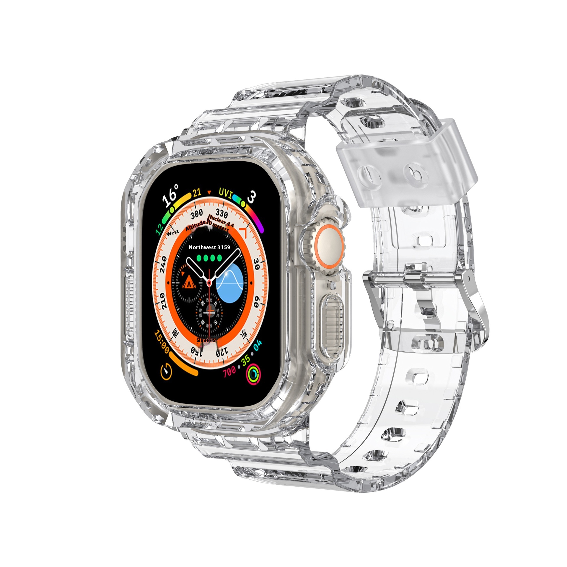 Suitable For Apple7 And8 Generations Iwatch Strap Apple Watch Integrated Watch Strap TPUUltra Strap