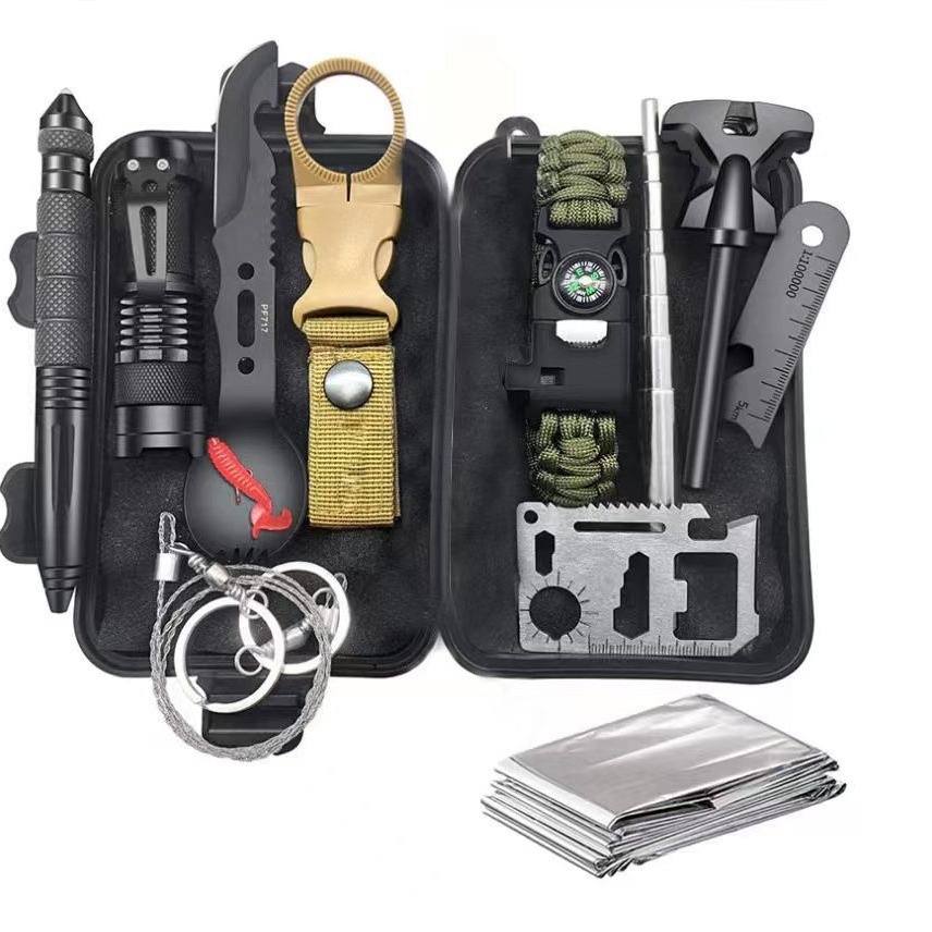 Sos Wilderness Survival Equipment Camping Outdoor Multi-function Tool Set Adventure Self-defense First Aid Kit