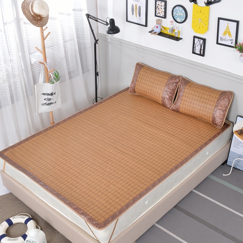 Summer Foldable Rattan Mat Three-piece Set1.5m1.8m0.9