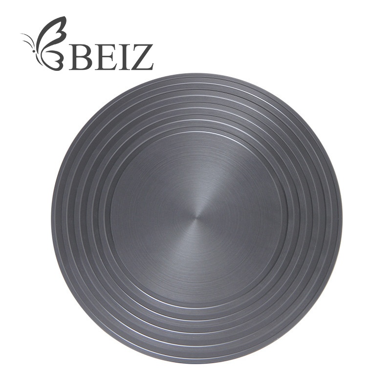 Douyin Same Aluminum Fast Thawing Plate Multi-function Round Rapid Heat Conduction Plate Anti-burn Black Heat Conduction Plate