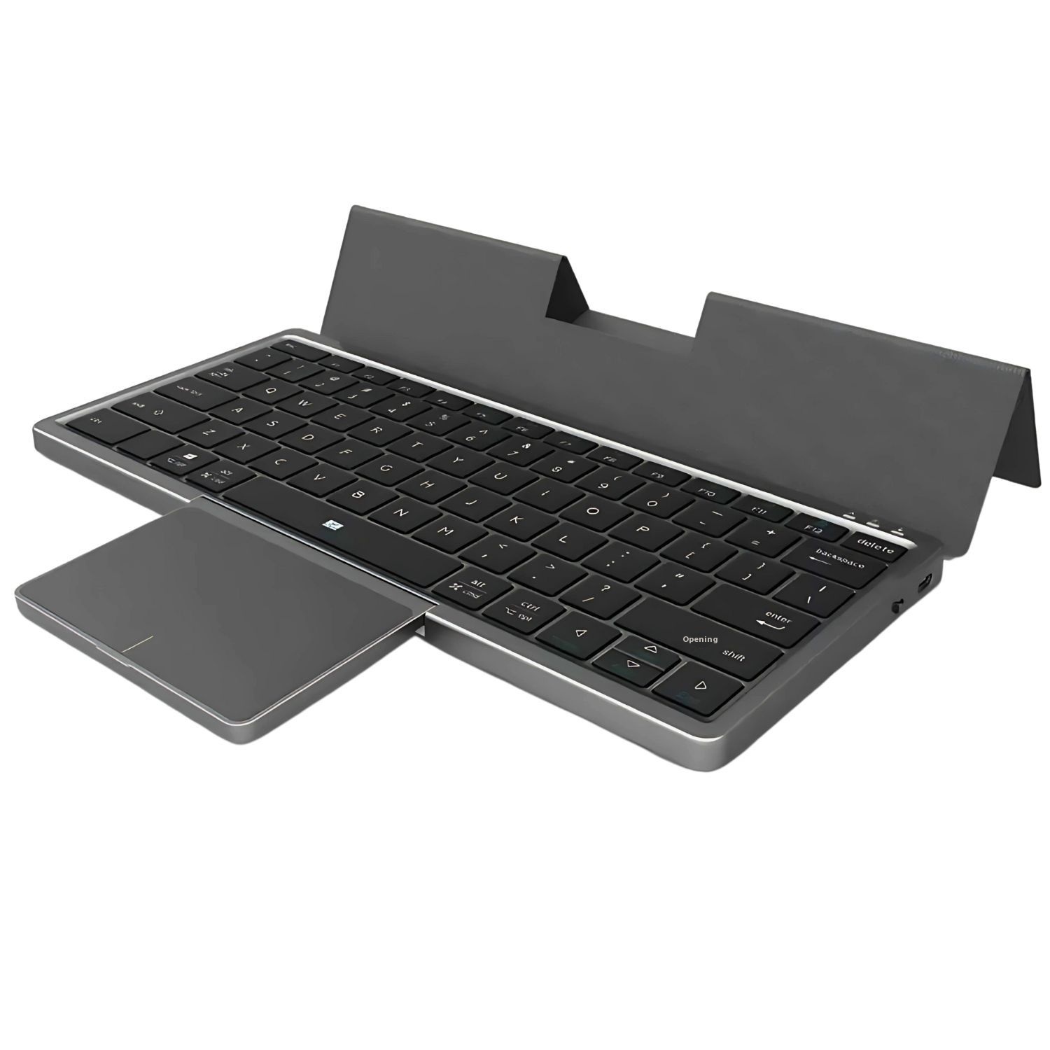 Bluetooth Keyboard PU Leather Touch Edition Three Devices Universal Hidden Trackpad Shortcuts Ultra-thin Portable