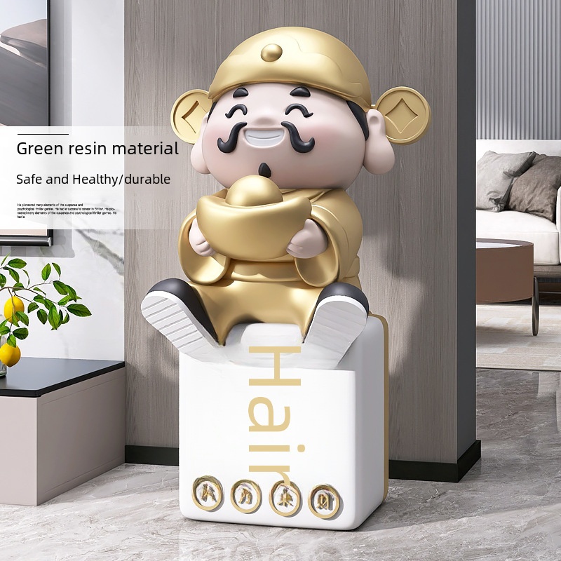 God Of Wealth Floor Decoration Store Opening Gift Front Desk Office Home Festive Decorations Housewarming Gift
