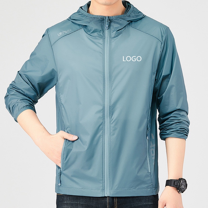 Sun Protection Clothing Men's Summer Ultra-thin Breathable Ice Silk Anti-ultraviolet Skin Clothing Women's Jacket Outdoor Sports Windbreaker Customization