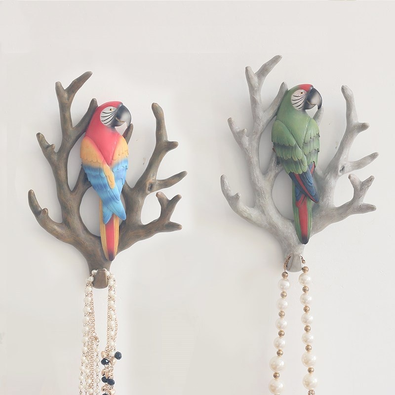 If The Creative Simple Modern Three-dimensional Macaw Large Seamless Hook Wall Living Room Background Wall Decoration