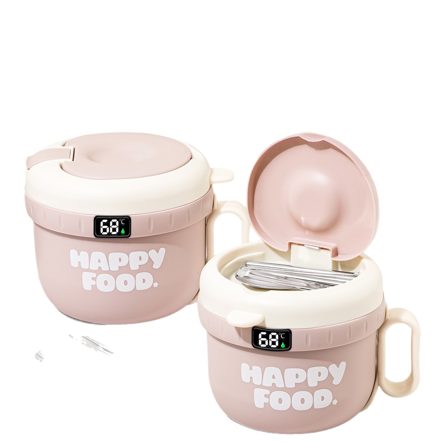 Tant Noodle Bowl With Lid For Student Dormitory Tant Noodle Bowl Microwaveable Personal Lunch Box Canteen Pink