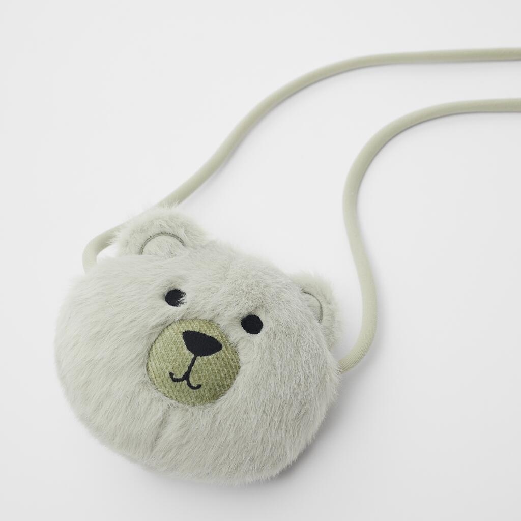 21 Grass Green Plush Mini Soft Small Diagonal Children's Cute Toddler Shoulder Bag