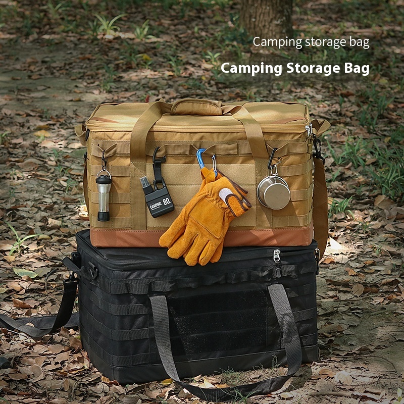 Outdoor Kitchenware Camping Storage Box Multifunctional Picnic Bag Large Camping Equipment Barbecue Picnic Cassette Stove Anti-collision
