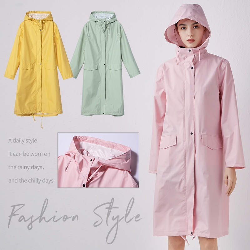 Fashion Adult Windbreaker Korean,Japanese,European And American Men And Women Couple Coat Cape Long Raincoat Foreign Trade
