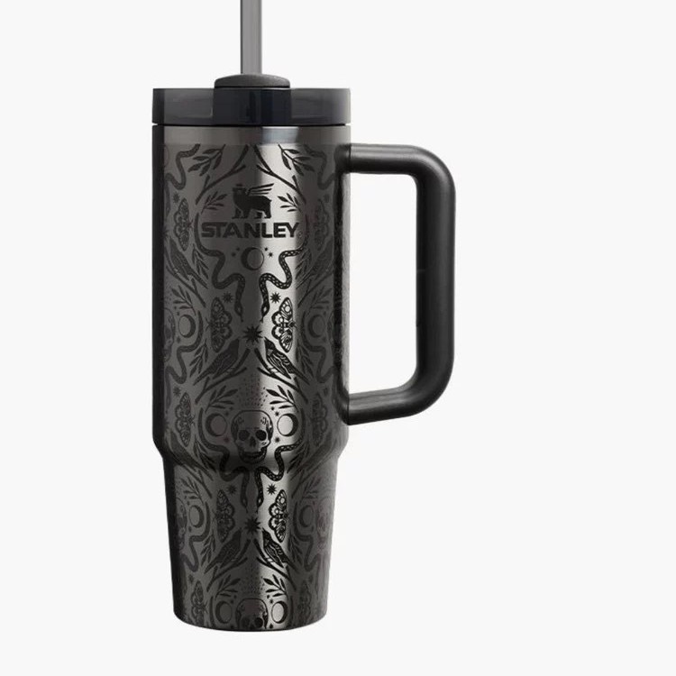 礼盒40oz万圣节系列保温汽车杯内胆304不锈钢骷髅 蛇印花保温杯