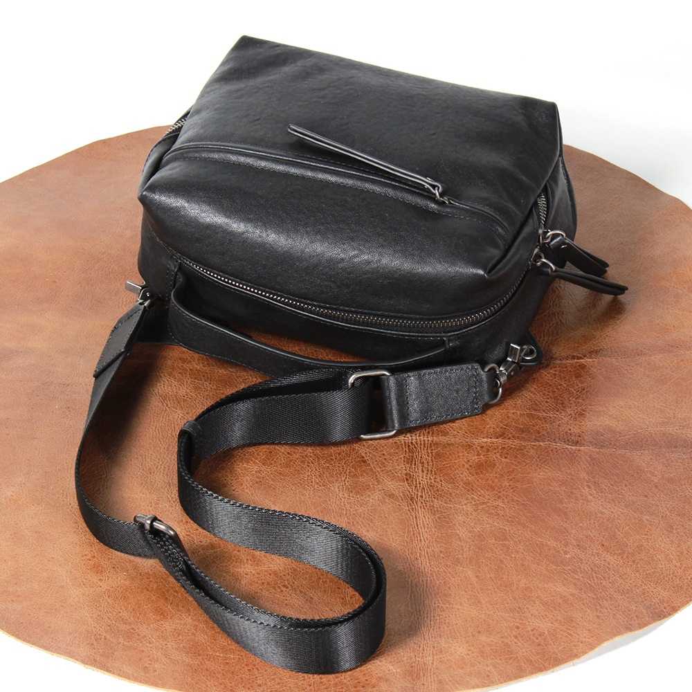 Top Layer Cowhide Messenger Bag Genuine Leather Men's Shoulder Bag Fashion Messenger Bag Korean Style Handbag Men's Bag