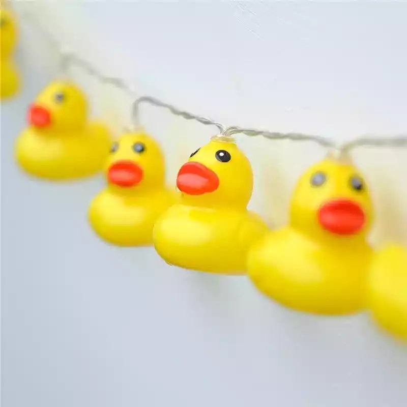 Little Yellow Duck Light String Led Cute Home Nordic Festival Bedroom Children's Room Decorative Light Battery Duck Lantern