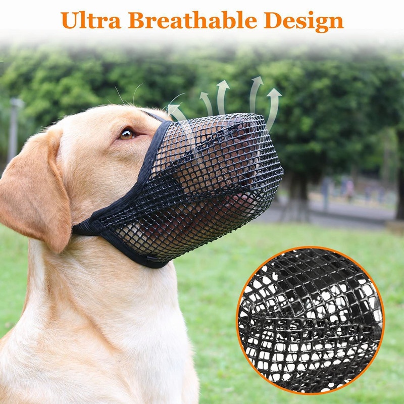 Pet Dog Mouth Mask Anti-eating Mouth Cover Anti-barking Anti-biting Breathable Mesh Special Anti-licking Mouth Cover Small