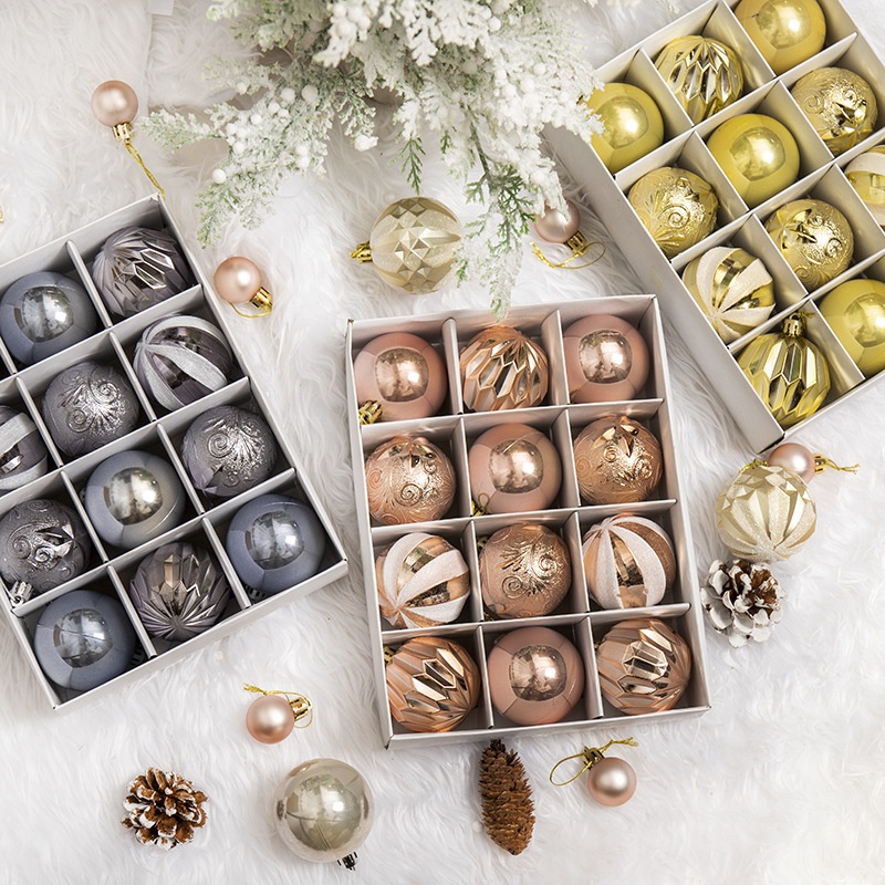 Christmas Balls Christmas Tree Decoration Pendants Accessories Christmas Materials Gift Boxes