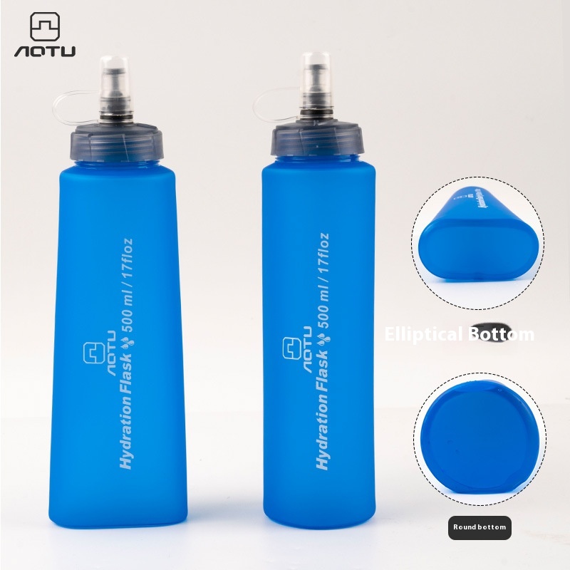 Concave And Convex TPUSports Soft Water Bottle Fitness Running Cycling Water Cup Foldable Outdoor Off-road Soft Water Bag500 ML