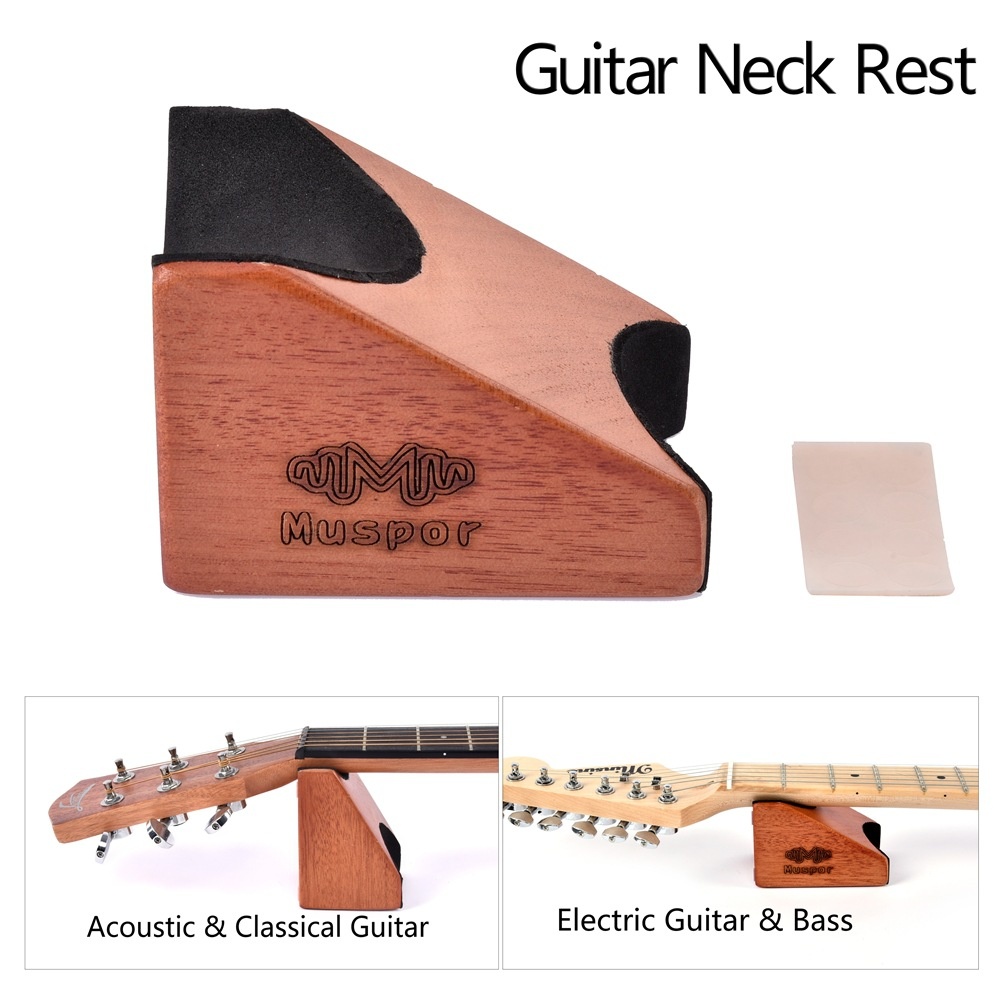 Muspor2-in-1 Electric Acoustic Guitar Neck Rest Bracket Bass Pillow Neck Rest Guitar Neck Rest