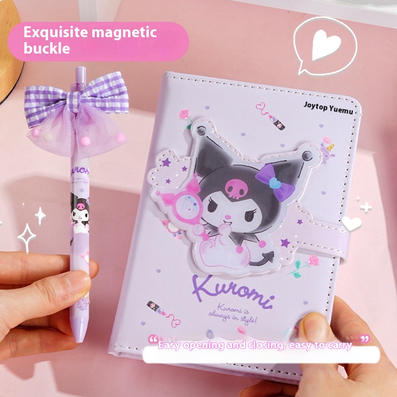 Sanrio Kuromi Stationery Gift Box Set Handbook Cinnamon Dog Elementary School Students Cute Girl Heart Notebook