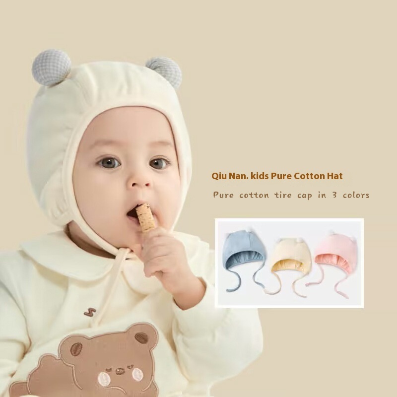 Qiunan Baby Hat Autumn And Winter Cute Super Cute Boys And Girls Baby Infant Ear Protection Hat Baby Fetal Hat