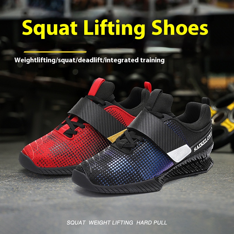 Squat Shoes Men's Professional Weightlifting Shoes Indoor Gym Sports Comprehensive Training Shoes Women's Powerlifting Support Deadlift Shoes
