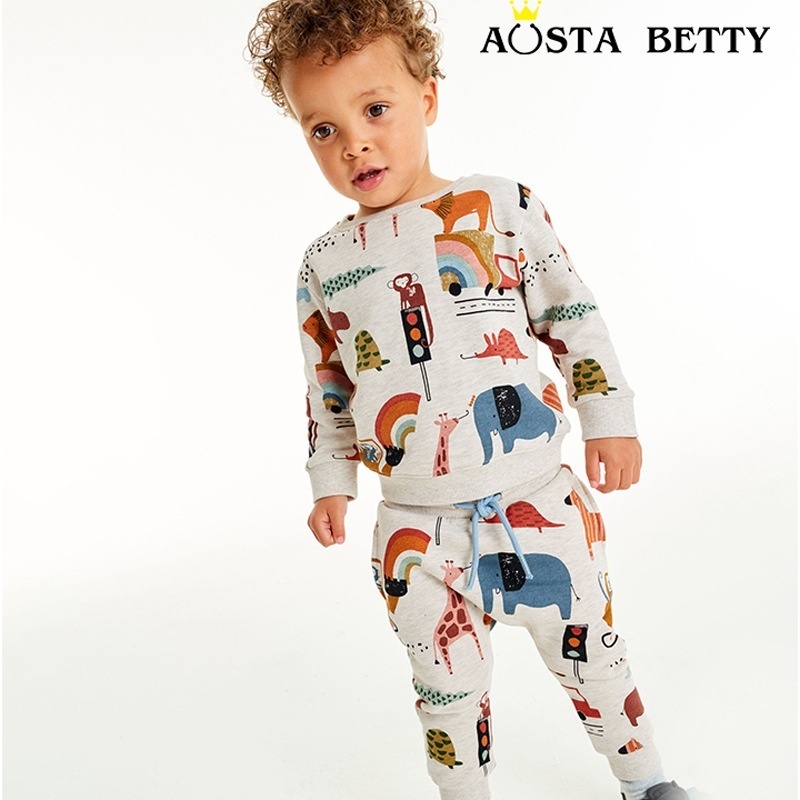 Direct European And American Style Children's Sweatshirts For Small And Medium-sized Children's Round Neck Pullovers For Babies,Cotton Cartoon Printed Bottoming Shirts